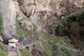 Tourists are going to the Tiger's Nest, Paro, Bhutan Royalty Free Stock Photo