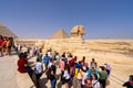 Tourists and Great Sphinx of Giza