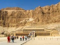 Tourists at the Great Temple of Hatshepsut, Luxor, Egypt