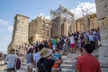 Tourists at Greece Acropolis of Athens