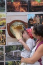 Tourists at Hamat Gader Hot springs Royalty Free Stock Photo