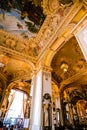 Tourists have afternoon tea in golden hall in New York Cafe in Budapest Royalty Free Stock Photo