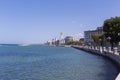 Tourists having a evening walk on promenade from Bari city