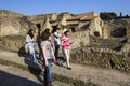 Tourists in Herculaneum in Italy