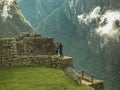 Tourists at the Highs of Mahcu Picchu City