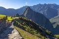Inca Trail Tourists, Machu Picchu, Peru Royalty Free Stock Photo