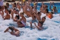 Tourists on holiday at a foam pool party - Tunisia, Sousse, El Kantaoui 06 19 2019