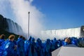 Tourists at the Horseshoe Fall, Niagara Falls, Ontario