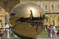 Tourists on the inner court of Vatican museum