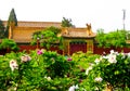 Tourists inside Jingshan park