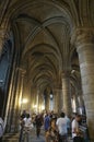 Tourists Inside the Notre Dame Cathedral