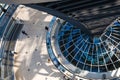 Tourists inside of Reichstag dome in Berlin Royalty Free Stock Photo