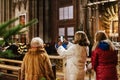 Tourists inside Saint Stephen`s Cathedral