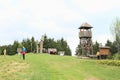 Tourists on Javornik mountain Royalty Free Stock Photo