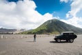 Tourists Jeep for tourist rent at Mount Bromo,The active Mount Bromo is one of the most visited tourist attractions