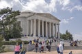 Tourists at the Jefferson Memorial in Washington Royalty Free Stock Photo