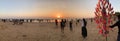 Tourists at Juhu beach, Mumbai, India