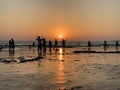 Tourists at Juhu beach, Mumbai, India