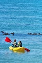 Tourists in a kayak