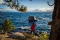 Tourists on Lake Tahoe Royalty Free Stock Photo