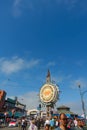 Tourists landmark fishermans wharf sign at sunny day time Royalty Free Stock Photo