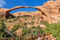 Tourists at Landscape Arch, Arches N.P.