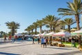 Tourists at the Las Olas Oceanside Farmers Market Fort Lauderdale Beach FL