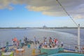 Tourists Leaving the Bahamas on a Cruise Ship