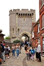 Tourists at Lewes Castle, East Sussex, England Royalty Free Stock Photo