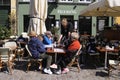 TOURISTS LIFE AND NYHAVN CHANNEL IN COPENHAGEN