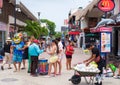 Tourists and locals at 5th avenue, the main attraction in Playa del Carmen, Mexico