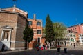 Tourists and locals walking around the beautiful streets of Venice in a sunny early spring day Royalty Free Stock Photo