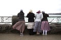 Tourists looking at Niagara falls in Canada Royalty Free Stock Photo