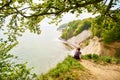 Tourists looking out to sea in Jasmund National Park