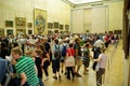 Tourists in Louvre Museum Royalty Free Stock Photo