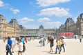Tourists at Louvre Museum in Paris, France Royalty Free Stock Photo