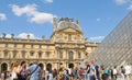 Tourists at Louvre Museum in Paris, France Royalty Free Stock Photo