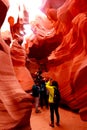 Tourists in Lower Antelope Canyon