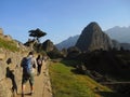 Tourists in Machu Picchu, Peru.