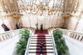 Tourists on main staircase in Yusupov palace Royalty Free Stock Photo