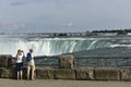 Tourists at the Canadian Side of the famous Niagara Falls