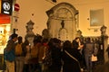 Tourists and Manneken Pis statue,Brussels