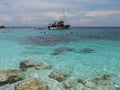 Marble beach - Saliara beach, Thassos Island, Greece.