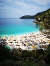 Marble beach - Saliara beach, Thassos Island, Greece.