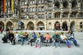 Tourists at Marienplatz Royalty Free Stock Photo