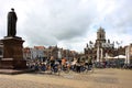 Tourists at Market Square of Delft, Netherlands