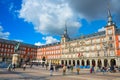 Tourists at Mayor Plaza. Madrid