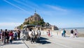 Tourists at Mont Saint Michel Royalty Free Stock Photo