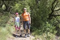 Tourists on the mountain trek