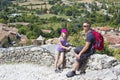 Tourists in Moustiers-Ste-Marie